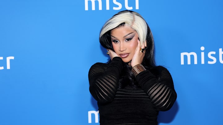 Cardi B wearing black