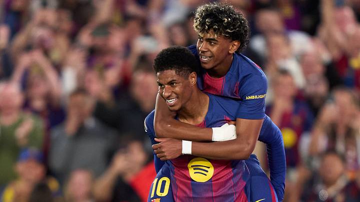 Marcus Rashford et Lamine Yamal jouent ensemble au Barça. Marcus Rashford et Lamine Yamal jouent ensemble au Barça.
