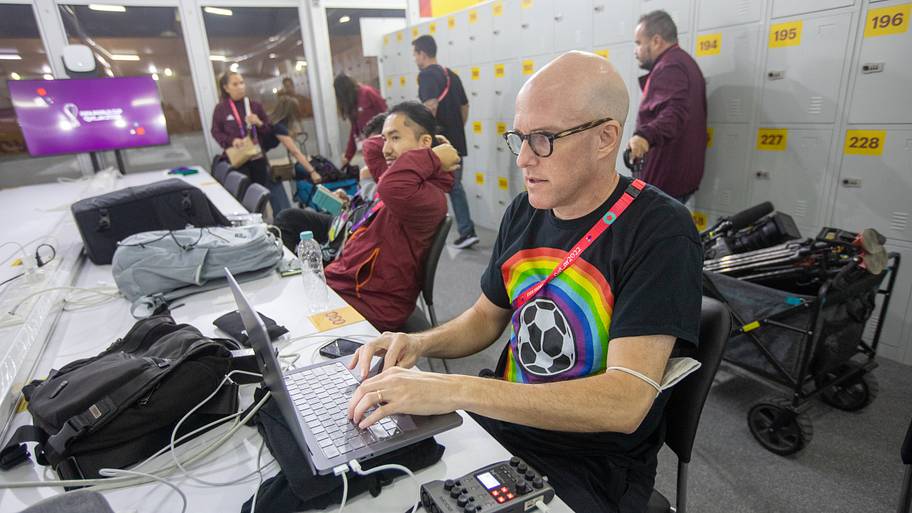 Grant Wahl at the 2022 World Cup Qatar