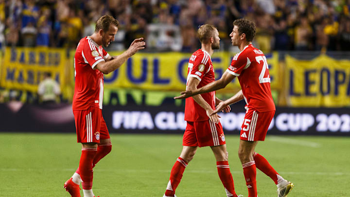 Bayern Munich players in action against Boca Juniors at the Club World Cup 2025.