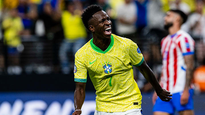Vini Jr deu show no último jogo entre as equipes, em 2024 Vini Jr deu show no último jogo entre as equipes, em 2024