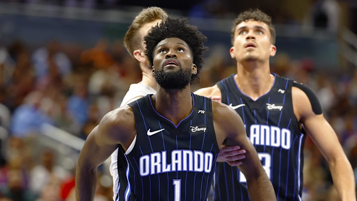 Feb 25, 2025; Orlando, Florida, USA; Orlando Magic forward Jonathan Isaac (1) watches a shot in the second half against the Cleveland Cavaliers at Kia Center. Mandatory Credit: Russell Lansford-Imagn Images Feb 25, 2025; Orlando, Florida, USA; Orlando Magic forward Jonathan Isaac (1) watches a shot in the second half against the Cleveland Cavaliers at Kia Center. Mandatory Credit: Russell Lansford-Imagn Images