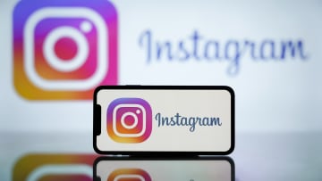 In this photo illustration, the Instagram logo is seen...