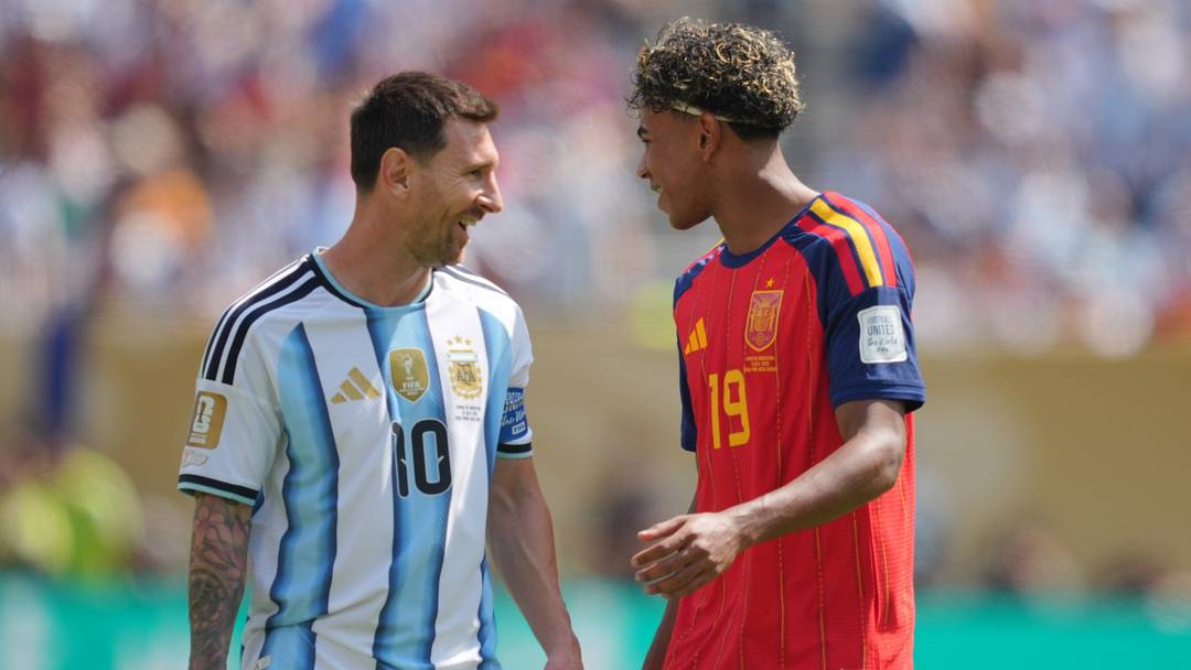 Lionel Messi, Lamine Yamal, Argentina vs España
