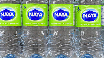 Plastic bottles of NAYA water...