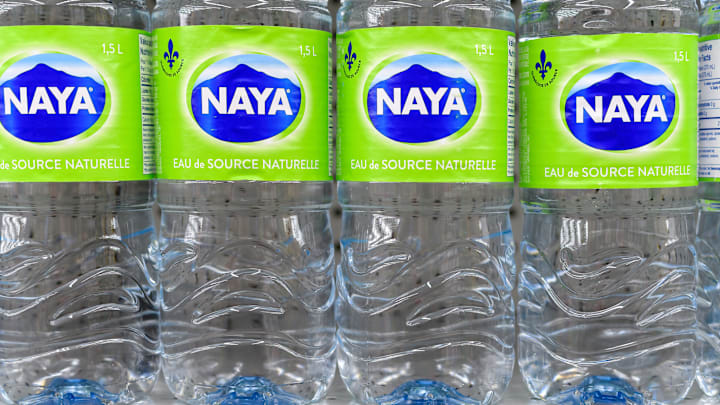 Plastic bottles of NAYA water...