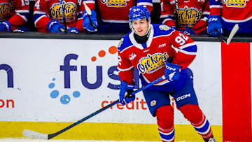 Miroslav Holinka at Edmonton Oil Kings v Brandon Wheat Kings
