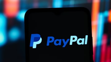 In this photo illustration, the PayPal (Pay Pal) logo is...