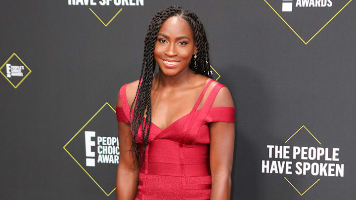 Coco Gauff stuns in rare glam look elegant high slit dress for WTA Finals