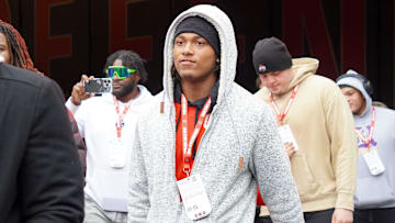 Tyler Atkinson visits OSU the day of the Ohio State Buckeyes' 38-15 win over the Indiana Hoosiers in an NCAA football game at Ohio Stadium in Columbus on Saturday, Nov. 23, 2024.