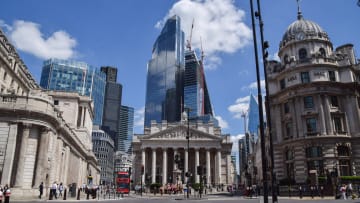 General view of the Bank of England and the Royal Exchange...