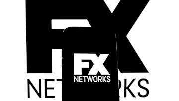 In this photo illustration a FX Networks logo seen displayed...