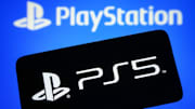 In this photo illustration, PlayStation 5 (PS5) logo is seen...