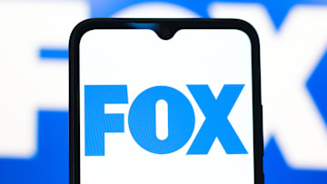 In this photo illustration, the Fox Corporation logo is seen...