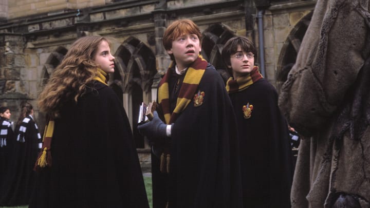 (L-r) Hermione (EMMA WATSON), Ron (RUPERT GRINT) and Harry (DANIEL RADCLIFFE) in Warner Bros. Pictures' "Harry Potter and the Chamber of Secrets."

PHOTOGRAPHS TO BE USED SOLELY FOR ADVERTISING, PROMOTION, PUBLICITY OR REVIEWS OF THIS SPECIFIC MOTION PICTURE AND TO REMAIN THE PROPERTY OF THE STUDIO. NOT FOR SALE OR REDISTRIBUTION 

HARRY POTTER and all related indicia are trademarks of and ©2002 Warner Bros. All Rights Reserved. Harry Potter Publishing Rights ©J.K.R.