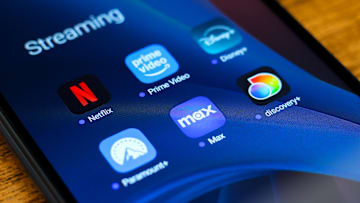 In this photo illustration, the video streaming apps Netflix...