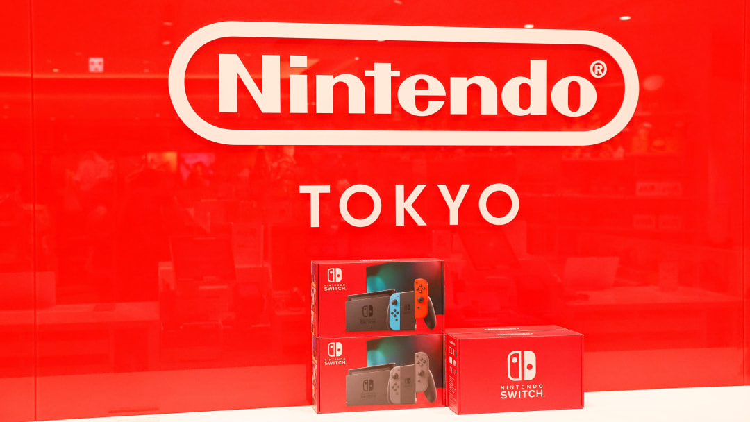 Nintendo Switch seen on display inside Nintendo Store in...