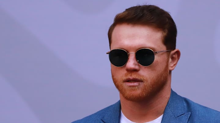 Saul Alvarez, known as Canelo Alvarez, during the Award ceremony for the 2023 National Sports Award and Encouragement. Saul Alvarez, known as Canelo Alvarez, during the Award ceremony for the 2023 National Sports Award and Encouragement.