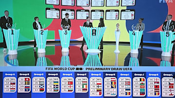 The UEFA 2026 World Cup qualifying draw being made in Zurich