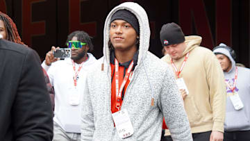 Tyler Atkinson visits OSU the day of the Ohio State Buckeyes' 38-15 win over the Indiana Hoosiers in an NCAA football game at Ohio Stadium in Columbus on Saturday, Nov. 23, 2024.