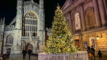 Shoppers Visit Bath Christmas Market