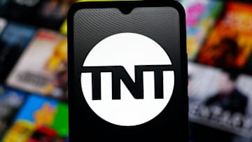 In this photo illustration, the TNT (Turner Network...
