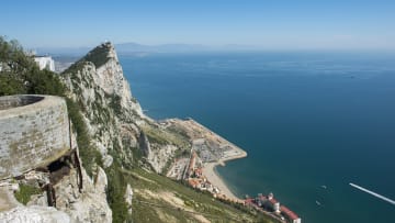 View of the rock and Mediterranean Sea from the observation...