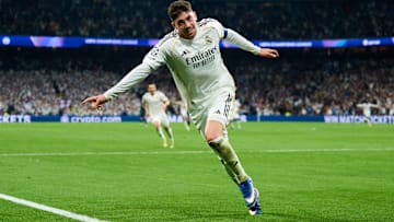 Federico Valverde, do Real Madrid, anotou o 1º hat-trick da sua carreira no duelo de ida das oitavas de final da Champions League