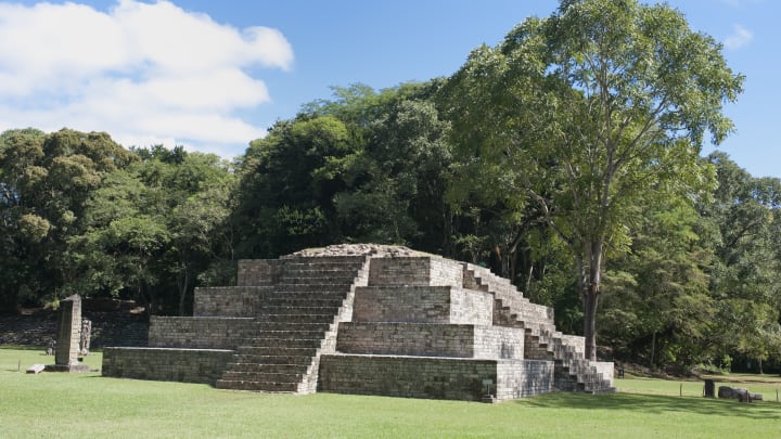 Honduras, Copan Ruins, Mayan Archaelogical Site, Great Plaza...