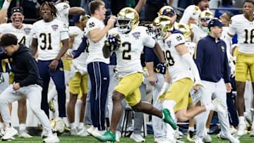 Notre Dame cornerback Benjamin Morrison joins the Tampa Bay Buccaneers as the team's second-round draft pick in 2025.