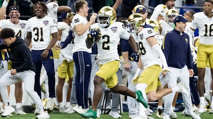 Notre Dame cornerback Benjamin Morrison joins the Tampa Bay Buccaneers as the team's second-round draft pick in 2025.