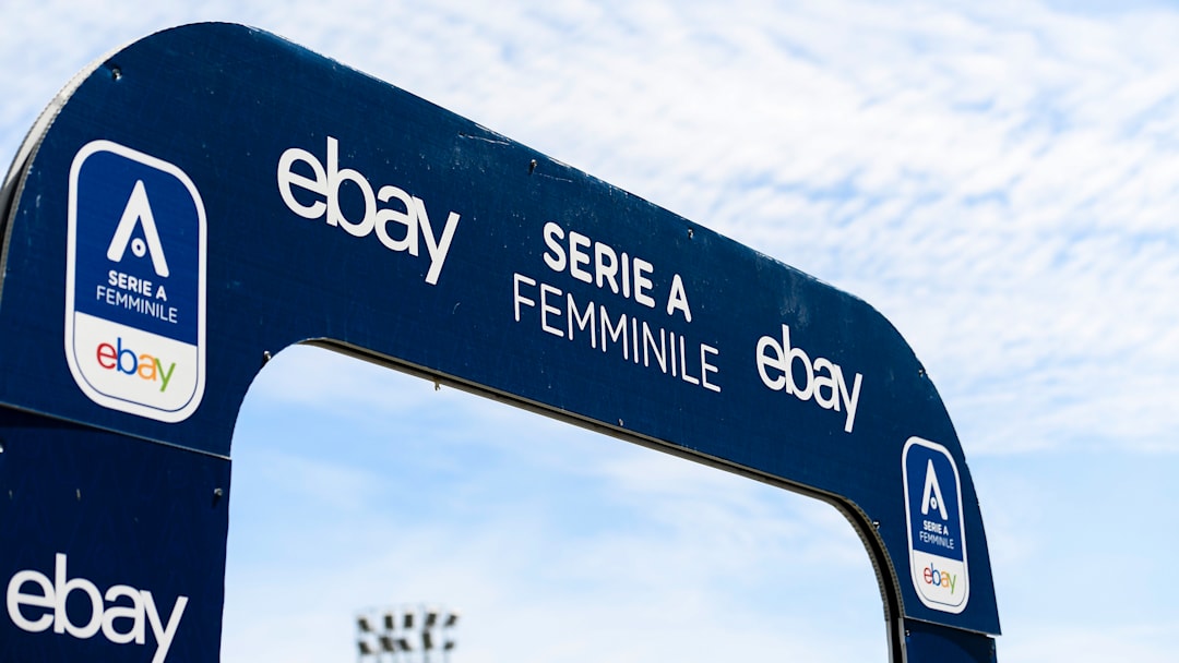The Serie A femminile' setup, sponsored by ebay is seen... The Serie A femminile' setup, sponsored by ebay is seen...