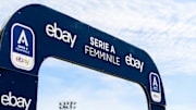 The Serie A femminile' setup, sponsored by ebay is seen...