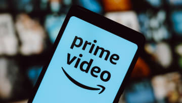 In this photo illustration, the Amazon Prime Video logo is...