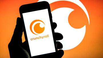 In this photo illustration a Crunchyroll Inc. logo seen...