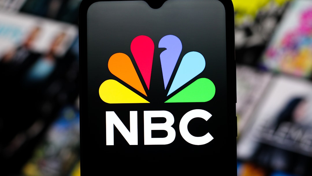 In this photo illustration, the NBC (National Broadcasting...