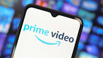 In this photo illustration, the Amazon Prime Video logo is...