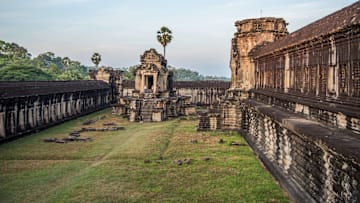 One of the internal enclosures of Angkor Wat temple at...