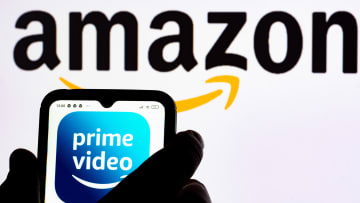 In this photo illustration, the logo of  Amazon Prime Video...