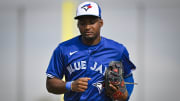 Orelvis Martínez estuvo como invitado en el campo de entrenamientos de Toronto 