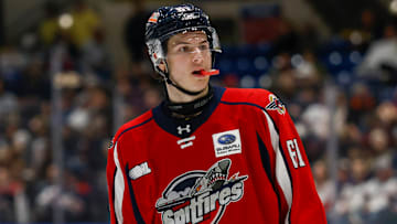 Windsor Spitfires winger and 2026 NHL draft prospect Ethan Belchetz