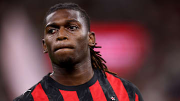 Rafael Leao of Ac Milan  looks on during the Coppa Italia...