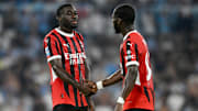 Youssouf Fofana and Yunus Musah of AC Milan during the Serie...