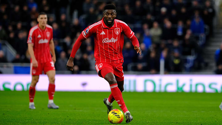 Ibrahim Sangare of Nottingham Forest seen in action during...