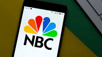 In this photo illustration an NBC TV Network logo seen...