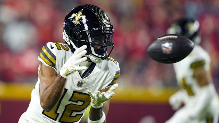 Saints receiver Chris Olave is among the most intriguing options for the Bills to target ahead of the Nov. 4 deadline. Saints receiver Chris Olave is among the most intriguing options for the Bills to target ahead of the Nov. 4 deadline.