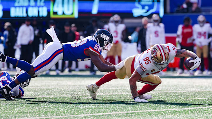 George Kittle did not mince words when it came to the MetLife Stadium turf. 