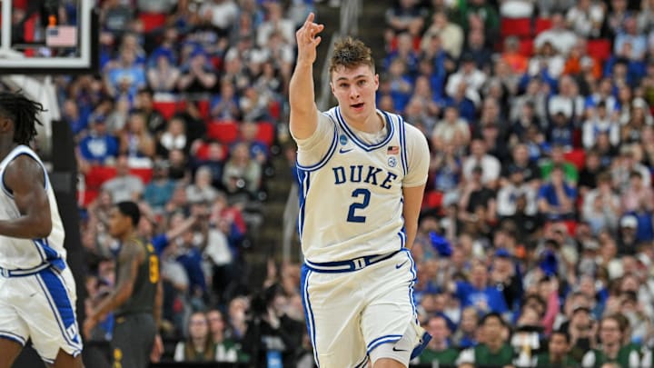 Duke Blue Devils forward Cooper Flagg has his team favored to win it all. Duke Blue Devils forward Cooper Flagg has his team favored to win it all.