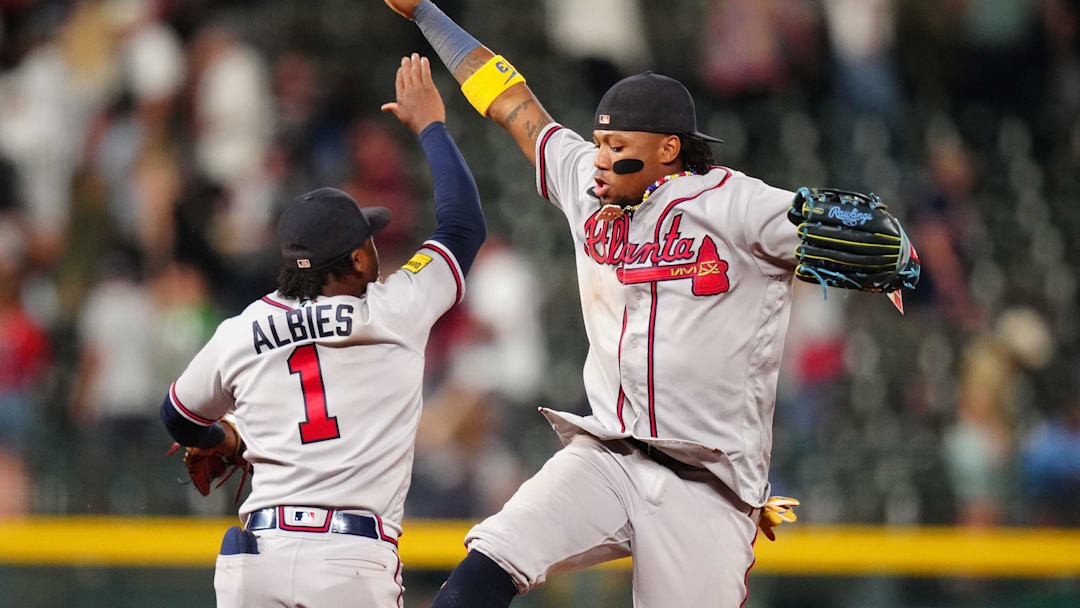 Atlanta Braves right fielder Ronald Acuna Jr. (13) and second baseman Ozzie Albies epitomize the Atlanta Braves culture.