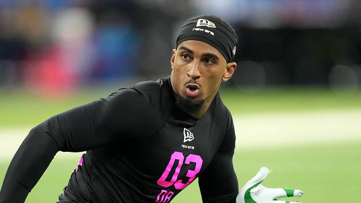 Oregon defensive back Jadon Canady (DB03) during the NFL Scouting Combine at Lucas Oil Stadium.